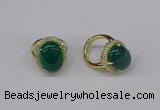 NGR246 13*18mm oval agate gemstone rings wholesale