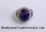 NGR3038 925 sterling silver with 12*14mm oval charoite rings