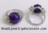 NGR3039 925 sterling silver with 12*14mm oval charoite rings