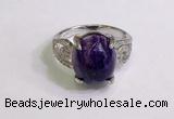 NGR3040 925 sterling silver with 12*14mm oval charoite rings