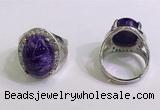 NGR3045 925 sterling silver with 12*16mm oval charoite rings