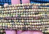 NSBS05 15 inches 4mm round Green Dragon Veins Jasper beads wholesale