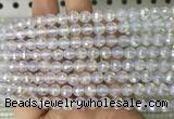 OPBS16 15 inches 6mm faceted round AB-color opalite beads wholesale