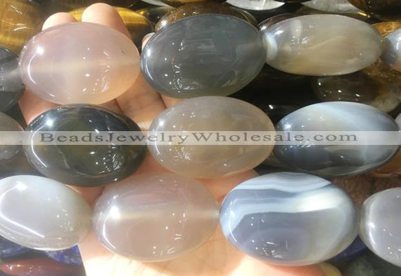 OVBS35 15 inches 30*45mm oval agate gemstone beads wholesale