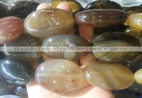 OVBS36 15 inches 30*45mm oval yellow agate gemstone beads wholesale