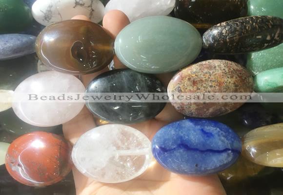 OVBS39 15 inches 30*45mm oval colorful gemstone gemstone beads wholesale