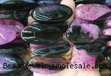 OVBS42 15 inches 20*40mm oval Agate gemstone beads wholesale