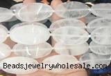 OVBS60 15 inches 20*40mm oval white crystal gemstone beads wholesale
