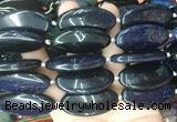 OVBS68 15 inches 20*40mm oval blue sandstone gemstone beads wholesale