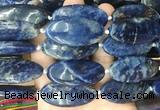 OVBS70 15 inches 20*40mm oval sodalite gemstone beads wholesale