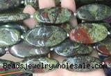 OVBS76 15 inches 20*40mm oval dragon blood jasper gemstone beads wholesale