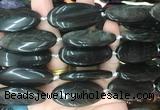 OVBS80 15 inches 20*40mm oval silver obsidian gemstone beads wholesale