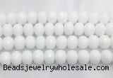 PBBS02 15 inches 13*18mm faceted rondelle white porcelain beads wholesale