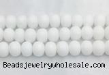 PBBS03 15 inches 15*20mm faceted rondelle white porcelain beads wholesale