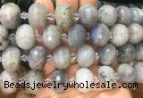 RBBS21 15 inches 13*18mm faceted rondelle labradorite gemstone beads