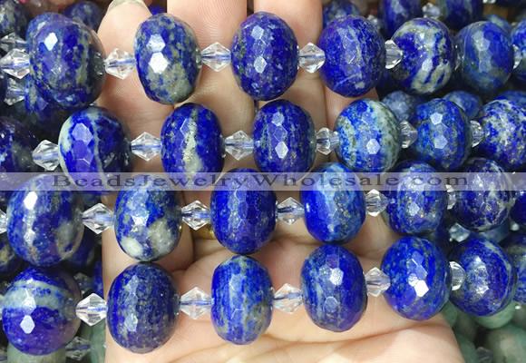RBBS30 15 inches 13*18mm faceted rondelle Lapis lazuli gemstone beads