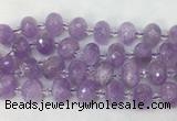 RBBS38 15 inches 13*18mm faceted rondelle lavender amethyst beads wholesale
