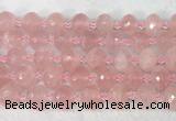 RBBS44 15 inches 13*18mm faceted rondelle rose quartz beads wholesale
