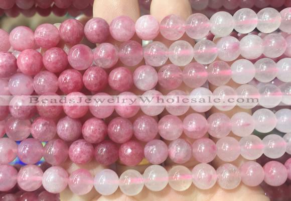 RDBS02 15 inches 8mm round pink rhodonite gemstone beads wholesale