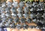 RGBS68 15 inches 14mm faceted star black labradorite beads wholesale