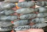RIBS62 15 inches 14*40mm rice labradorite gemstone beads wholesale RIBS62 15 inches 14*40mm rice labradorite gemstone beads wholesale