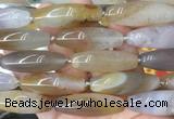 RIBS80 15 inches 13*40mm rice agate gemstone beads wholesale