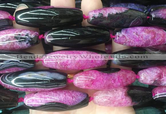 RIBS85 15 inches 13*40mm rice agate gemstone beads wholesale