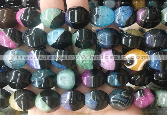 RIBS99 15 inches 12*16mm faceted rice agate gemstone beads wholesale