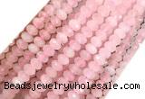 RQBS02 15 inches 5*8mm faceted rondelle rose quartz beads