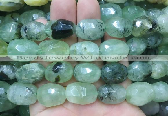 RUBS06 15 inches 12*16mm - 13*18mm faceted nuggets prehnite beads