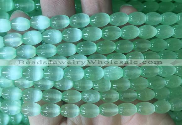 SEBS107 15 inches 6*9mm rice selenite gemstone beads wholesale