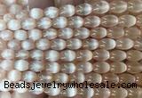SEBS123 15 inches 6*9mm rice selenite gemstone beads wholesale