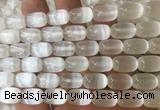 SEBS138 15 inches 8*12mm drum selenite gemstone beads wholesale