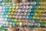 SEBS140 15 inches 6mm round colorful selenite gemstone beads wholesale