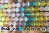 SEBS141 15 inches 8mm round colorful selenite gemstone beads wholesale