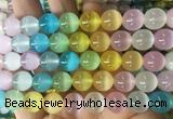 SEBS142 15 inches 10mm round colorful selenite gemstone beads wholesale
