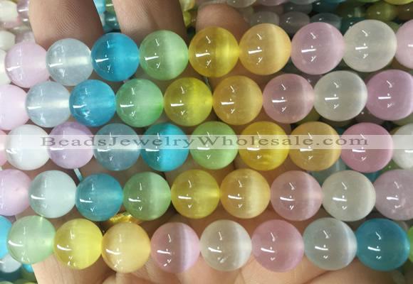 SEBS142 15 inches 10mm round colorful selenite gemstone beads wholesale