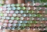 SEBS150 15 inches 6*9mm rice colorful selenite gemstone beads wholesale