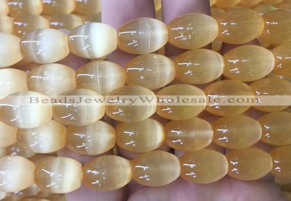 SEBS80 15 inches 10*14mm rice selenite gemstone beads wholesale