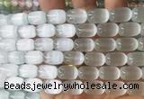SEBS88 15 inches 8*12mm drum selenite gemstone beads wholesale