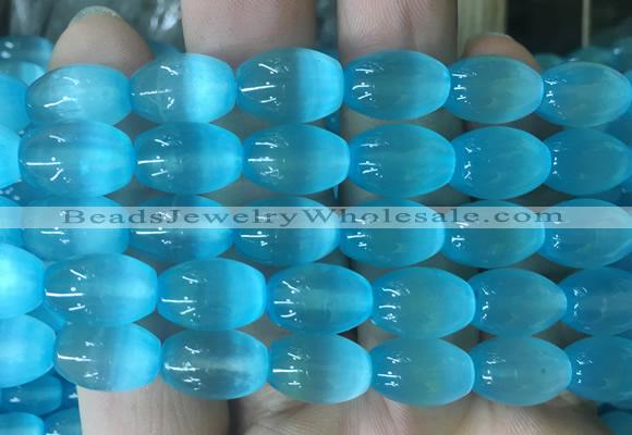 SEBS95 15 inches 10*14mm rice selenite gemstone beads wholesale