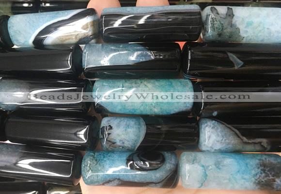 TBBS130 15 inches 13*40mm tube agate gemstone beads wholesale