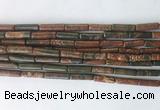 TBBS26 15 inches 4*13mm tube picasso jasper gemstone beads