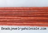 TBBS38 15 inches 4*6mm tube synthetic coral gemstone beads