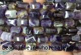 TBBS45 15 inches 12*16mm faceted tube dogtooth amethyst beads wholesale