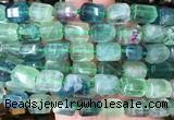 TBBS46 15 inches 12*16mm faceted tube fluorite beads wholesale