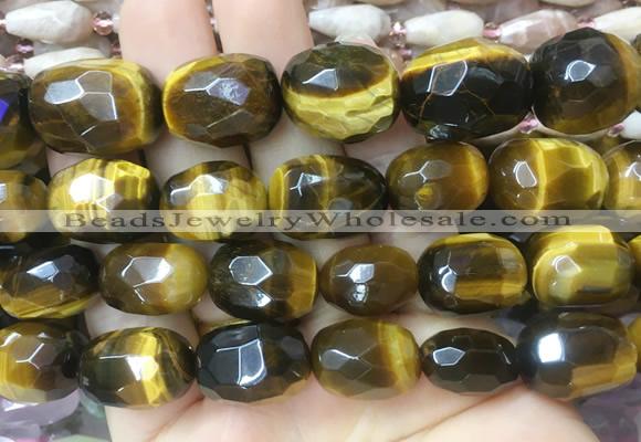 TEBS47 15 inches 12*16mm - 13*18mm faceted nuggets yellow tiger eye beads