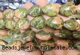 TRBS119 15 inches 13*18mm flat teardrop Unakite beads wholesale