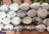 TRBS121 15 inches 13*18mm flat teardrop White howlite beads wholesale