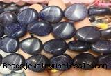 TRBS122 15 inches 13*18mm flat teardrop twist Blue goldstone beads wholesale